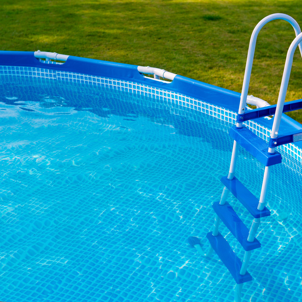 Lona redonda de 10 patas para piscina fuera del suelo para piscina con marco de piscina hinchable rápido Easy Set Pool 305 cm CLISPEED 